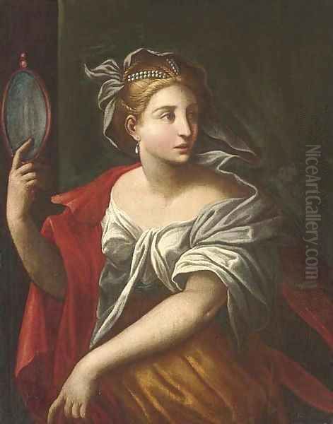 A personification of Vanity Oil Painting by Carlo Cignani