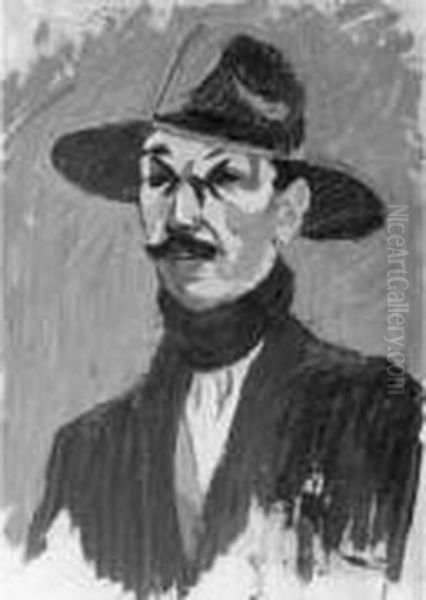 Autoportrait (n.d.)
 - 65 X 50 Cm. Oil Painting by Maurice Le Scouezec