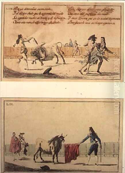 The Bullfight 2 Oil Painting by Antonio Carnicero Y Mancio