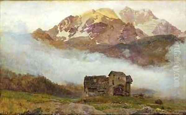 Kanton Bern A Swiss Landscape Oil Painting by Janus Andreas Bartholin La Cour