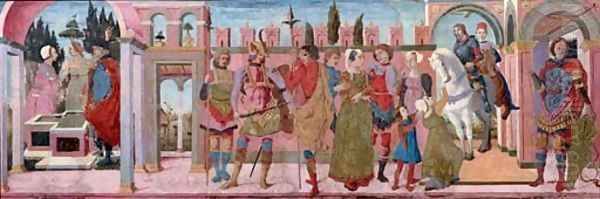 The Justice of Trajan and the widow Oil Painting by Francesco Del Cossa