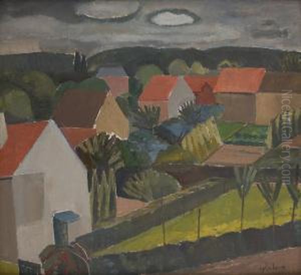 Le Village Oil Painting by Victor Leclercq