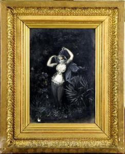 Danseuse Orientaliste Oil Painting by Charles Emile Hippolyte Lecomte-Vernet