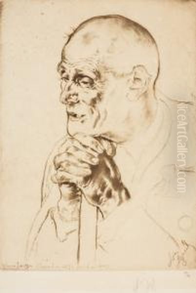 Vieux Berger Oil Painting by Louis Legrand