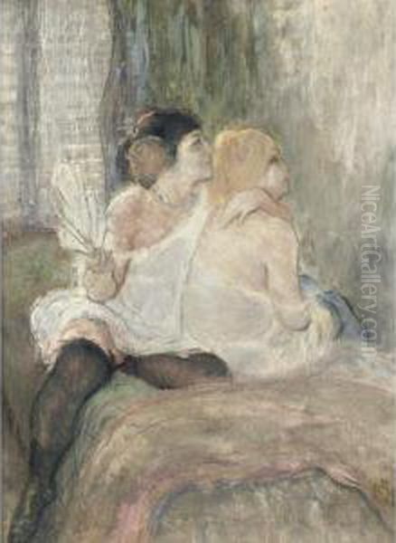 Property From A Private Collection, New York
 

 
 
 

 
 Two Women In A Boudoir Oil Painting by Louis Auguste M. Legrand