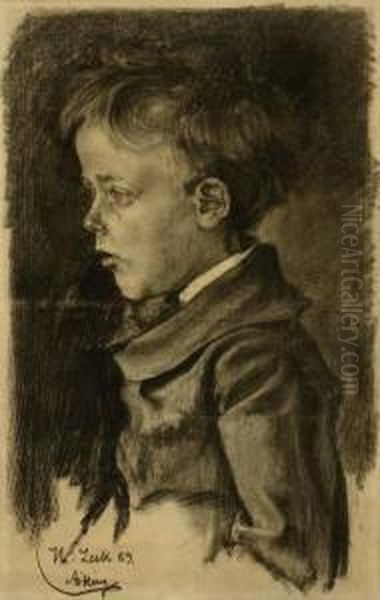 Der Sohn Des Dr Oil Painting by Wilhelm Leibl