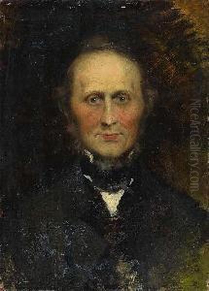 Herrenportrat. Oil Painting by Wilhelm Leibl