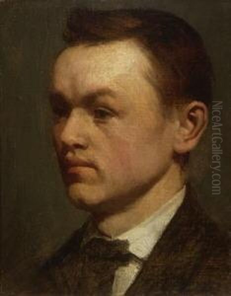 Bildnis Des Malers Alois
 Benedicter Oil Painting by Wilhelm Leibl