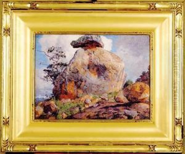 A Rock On The Lukenia Hills Oil Painting by William Robinson Leigh