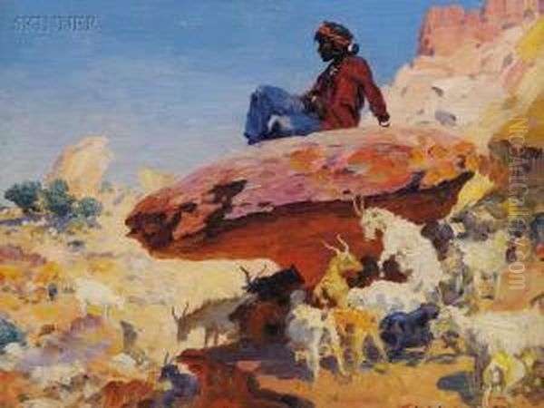 Keams Canon Oil Painting by William Robinson Leigh