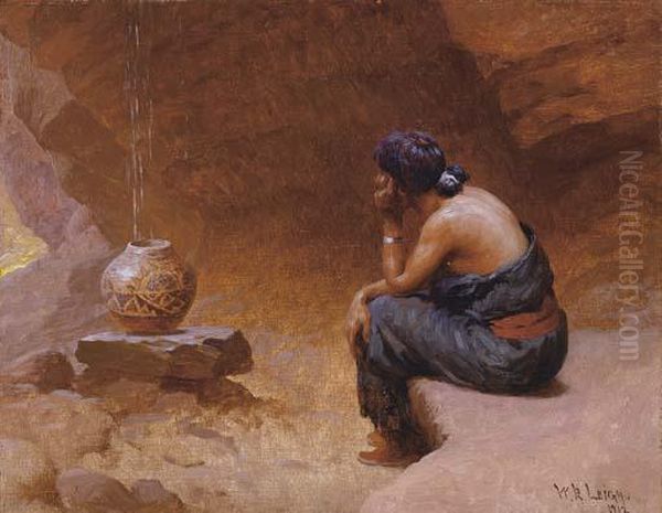 The Dripping Spring Oil Painting by William Robinson Leigh