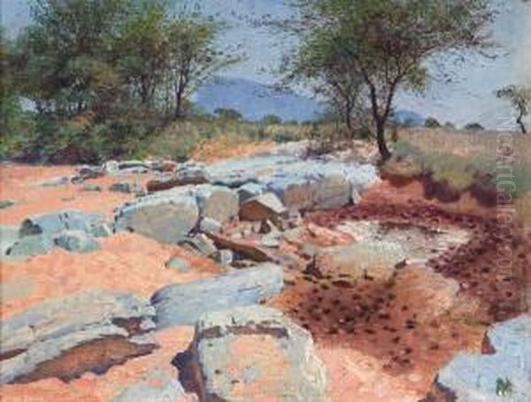 ''northern Waso Nyiro Waterhole'' Oil Painting by William Robinson Leigh