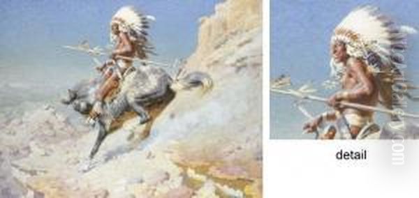 The Scout Oil Painting by William Robinson Leigh