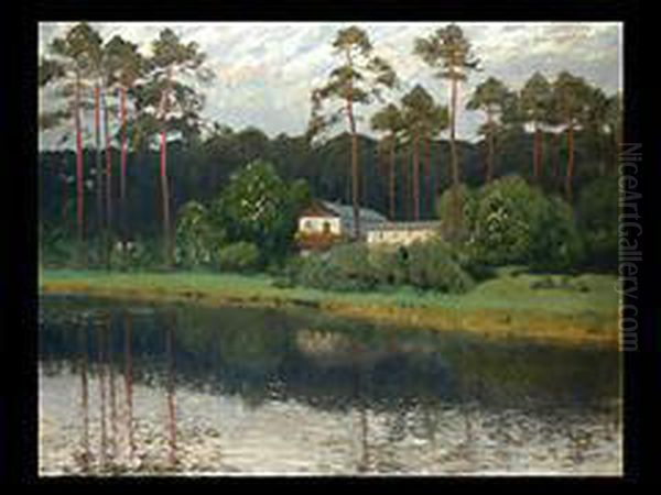 Haus Am Schlachtensee
Ol Auf Leinwand, 73 X 93cm. Unten Rechts Signiert: W. Leistokow.gerahmt Oil Painting by Walter Leistikow