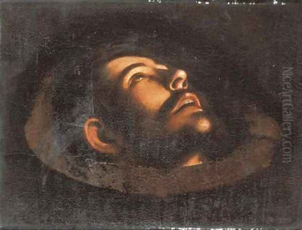 The Head of Saint John the Baptist Oil Painting by Michaelangelo Merisi Da Caravaggio