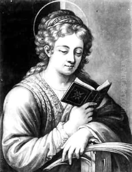 St Catherine 2 Oil Painting by Antonio Allegri da Correggio