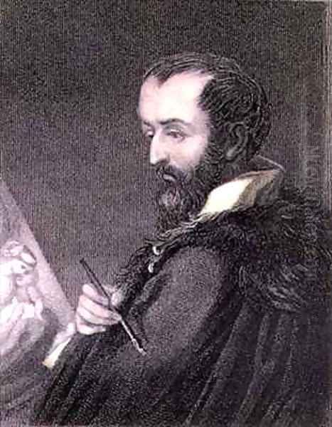 Self Portrait Oil Painting by Antonio Allegri da Correggio