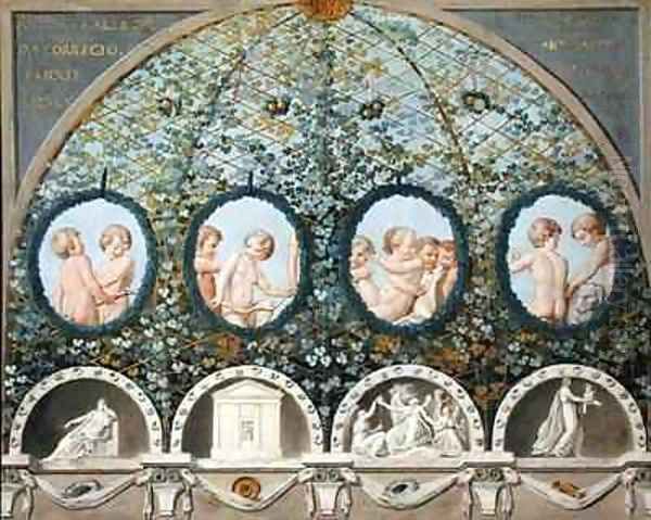Design for a Ceiling Fresco Oil Painting by Antonio Allegri da Correggio