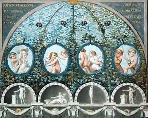 Design for a Ceiling Fresco 3 Oil Painting by Antonio Allegri da Correggio