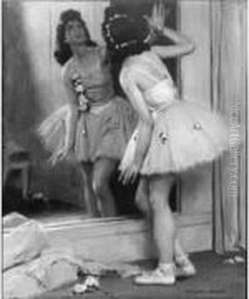 Danseuse Huile Sur Toile Oil Painting by Auguste Leroux