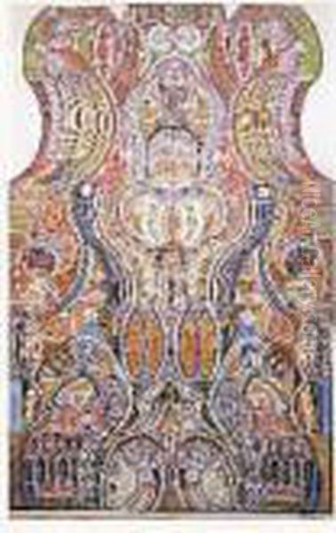 Composition Symboliste Oil Painting by Augustin Lesage