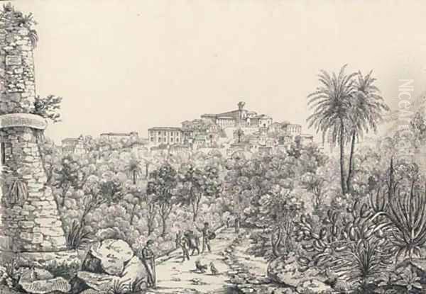 Italian landscape Oil Painting by Edward Cheney