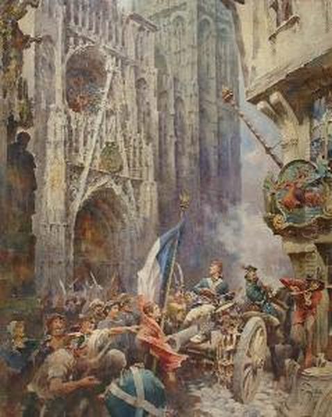 A Difficult Decision Oil Painting by George Dunlop, R.A., Leslie