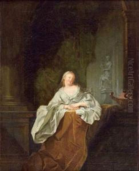 Portrait De Dame En Vestale
 Toile Oil Painting by Robert Tournieres