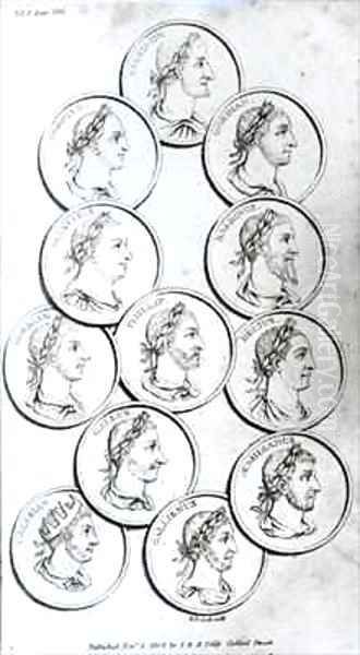 Portraits of Roman Emperors Oil Painting by Henry R. Cook