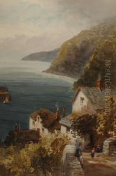 Clovelly Oil Painting by Alfred Leymann
