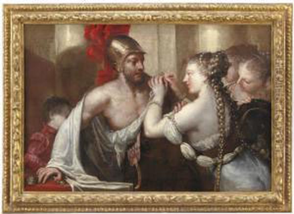 La Vestizia Di Marte Oil Painting by Pietro Liberi