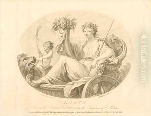 Earth Oil Painting by Giovanni Batista Cipriani