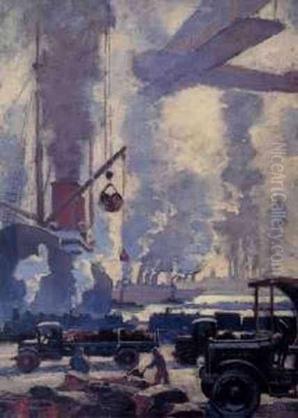 The Spirit Of Transportation Oil Painting by Jonas Lie