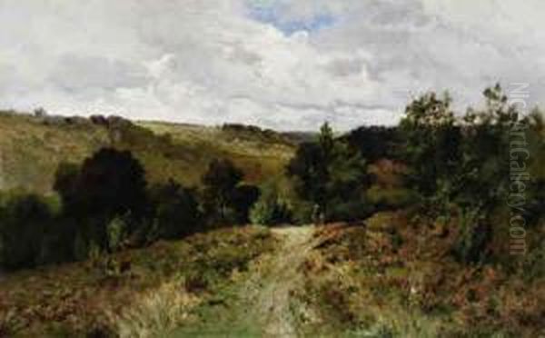 A Cloudy Afternoon Oil Painting by Jonas Lie