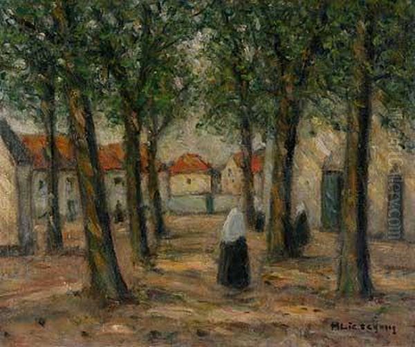 Sommerlicher Klostergarten Oil Painting by Helmut Liesegang