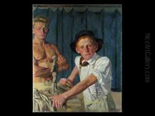 Portrait Gert Wollheim Oil Painting by Hans Lietzmann