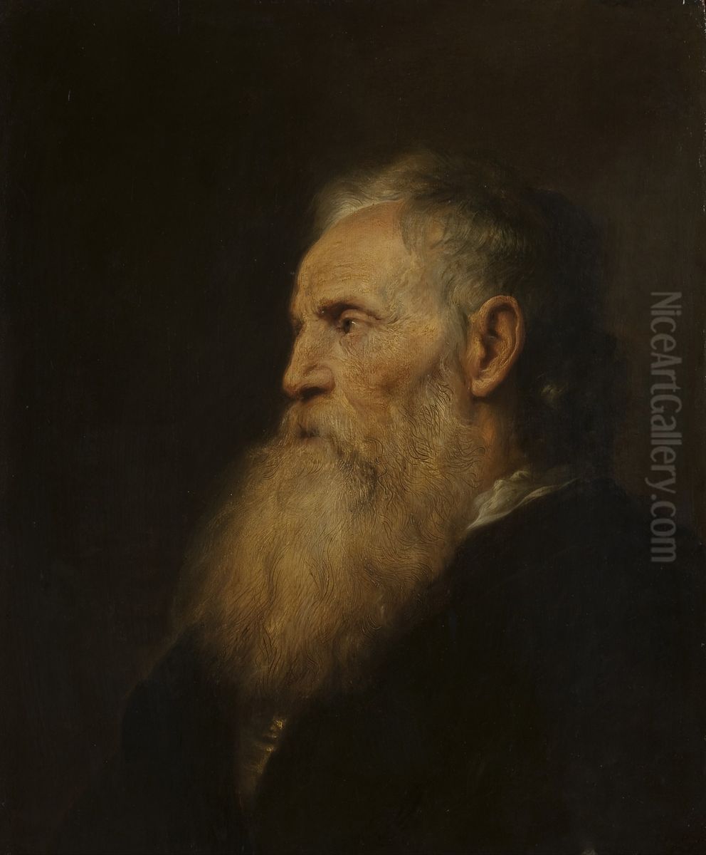 Portrait Of An Old Man Oil Painting by Jan Lievens