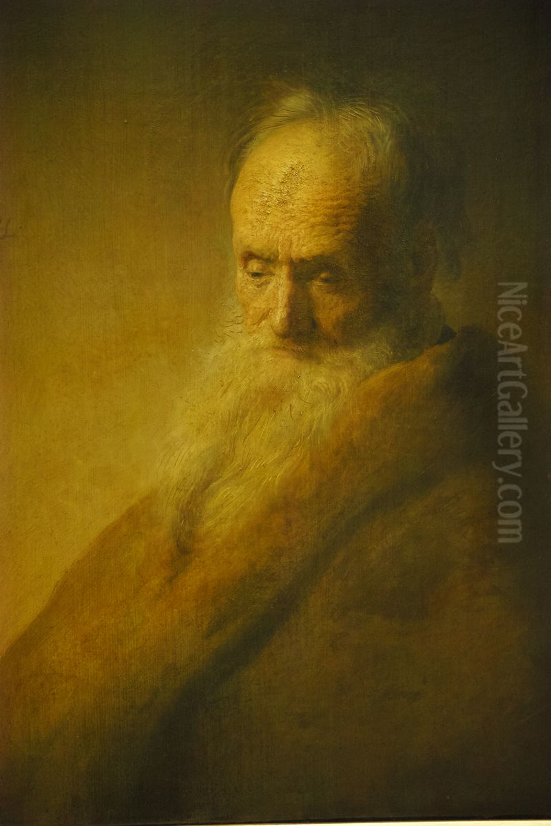 Bust Of An Old Man Oil Painting by Jan Lievens