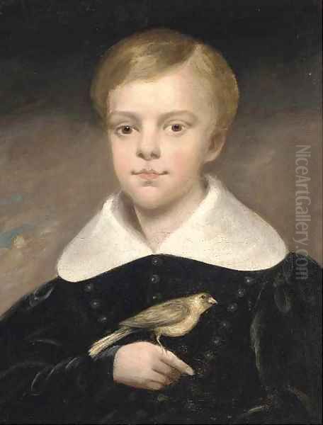 Portrait of a boy Oil Painting by Margaret Sarah Carpenter