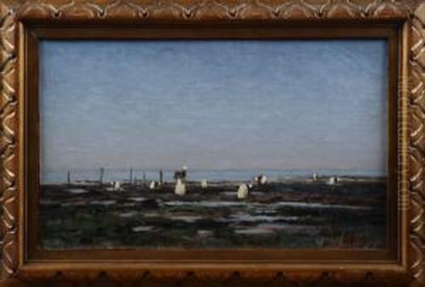 Ostronplockerskor, Motiv Fran
Villerville I Frankrike Oil Painting by Axel Lindman