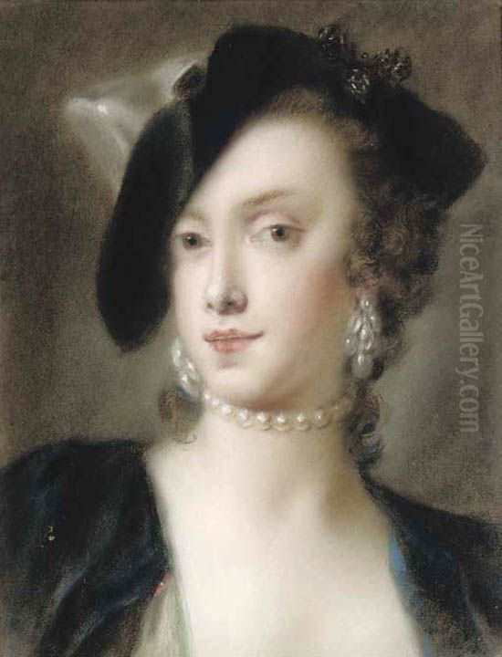 Portrait of Caterina Sagredo Barbarigo Oil Painting by Rosalba Carriera