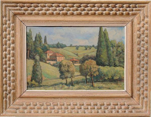 Propriete Dans La Loire Oil Painting by Claudius Linossier