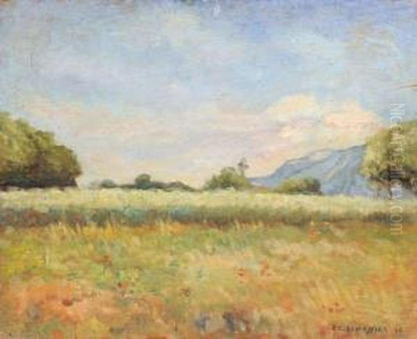 Paysage Oil Painting by Claudius Linossier