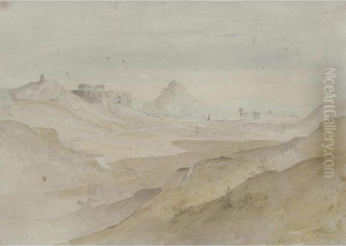 View Of Athens Oil Painting by William Evans Linton