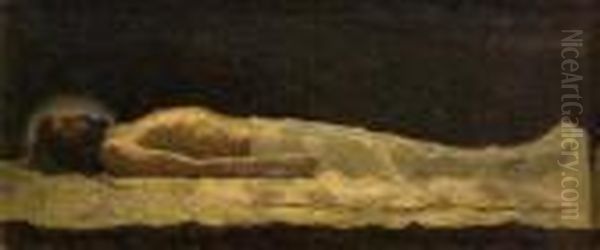 Cristo Yacente Oil Painting by Joan Llimona y Bruguera