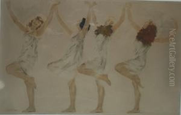 Les Danseuses Oil Painting by Almery Lobel-Riche