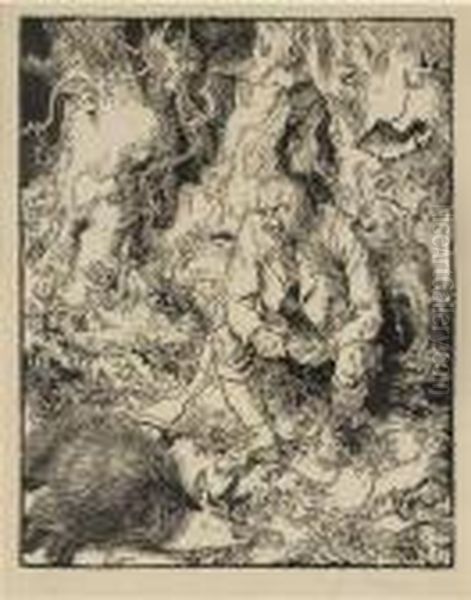 Der Totefreund Oil Painting by Switbert Lobisser