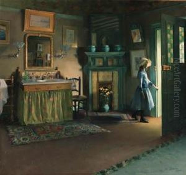 Cabinet De Toilette De Jacques Mile Blanche Oil Painting by Maurice Lobre