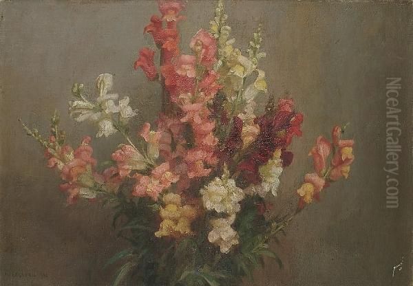 A Still Life Of Flowers Oil Painting by Logsdail William