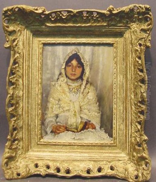 Young Communicant Oil Painting by Logsdail William
